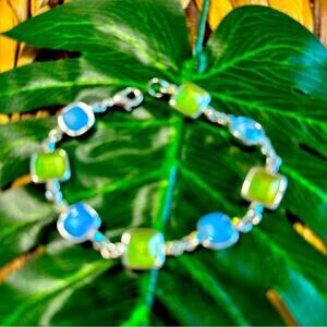 BOGO FREE GREEN BLUE STONE BRACELET